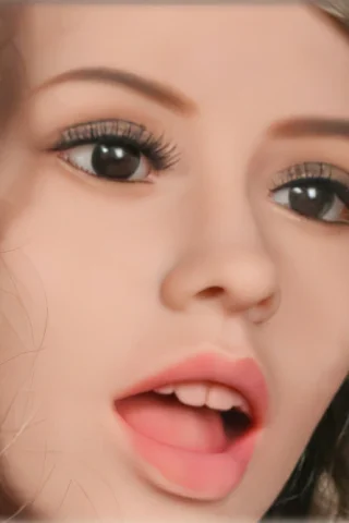 130cm doll with long wavy hair, surprised expression, and detailed facial features including large eyes and soft lips.