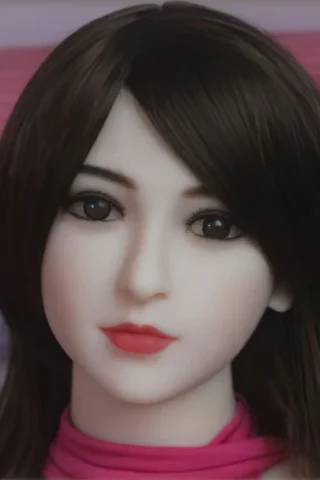 #132 doll features long dark hair, a pink scarf, and a smooth complexion with subtle makeup.