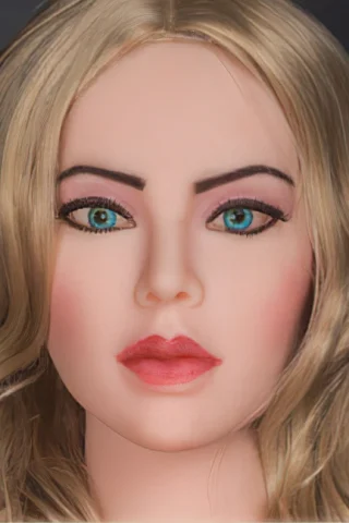 Doll 137 with long blonde hair and blue eyes, featuring defined eyebrows and a soft pink lip color.