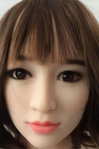 RealLady doll, 166cm, featuring a smooth face with brown hair, dark eyes, and natural-looking lips.