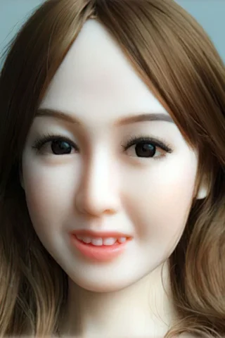 169cm doll with long brown hair and a soft smile, featuring detailed facial features and realistic eyes.