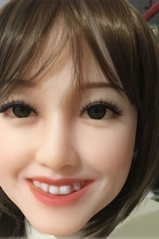 170cm doll with short brown hair and a smiling expression, featuring large eyes and natural-looking skin.