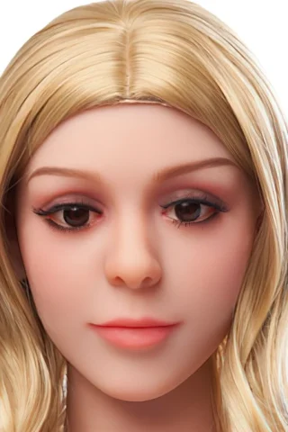 251cm doll with long blonde hair and soft facial features, wearing natural makeup and a neutral expression.
