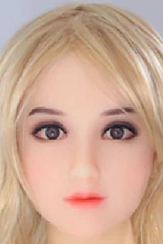 Doll 351 with long blonde hair and brown eyes, featuring a neutral expression and smooth skin.