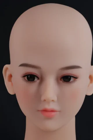 391cm doll head with a smooth bald surface, realistic eyes, and subtle facial features against a dark background.