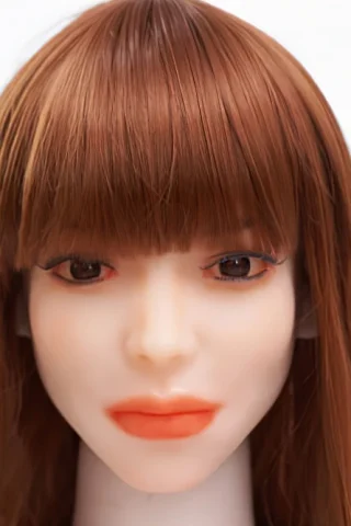Doll, 160cm, featuring long brown hair, a smooth complexion, and bright orange lips with detailed eyes.