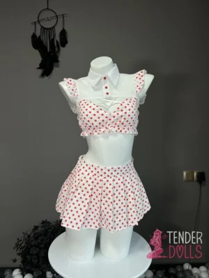 dotted skirt sex doll outfit