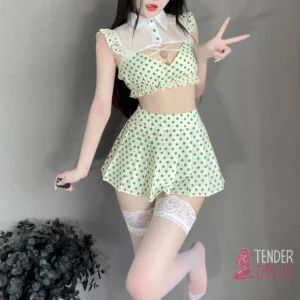 dotted skirt sex doll outfit