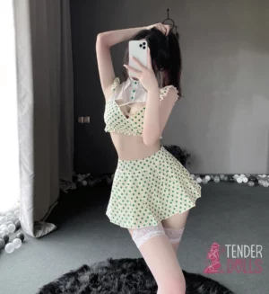 dotted skirt sex doll outfit