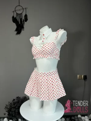 dotted skirt sex doll outfit