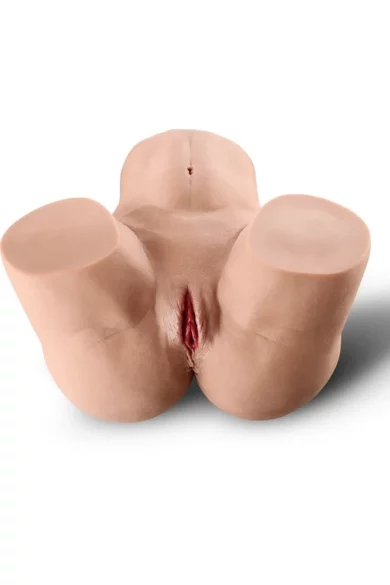 Realistic TPE silicone torso sex doll, Darcy Ass, weighing 55.1lbs, detailed from waist down.