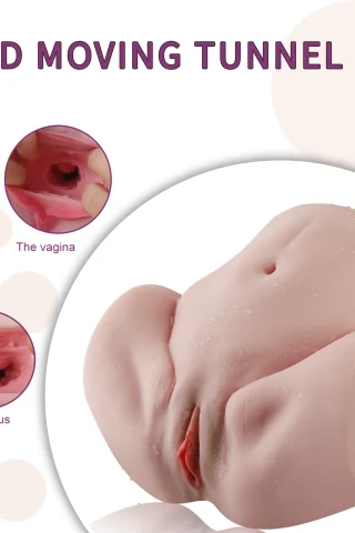 Ruby Ass 17.4lbs TPE Pussy Masturbator featuring a detailed design of the vagina and anus in a smooth, skin-like texture.