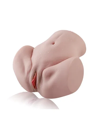 Ruby torso masturbator, 17.40 lbs, features a smooth, skin-toned surface with detailed anatomical features and a realistic opening.