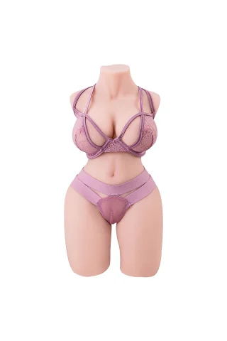 Sibyl 8.04lbs TPE Torso Masturbator in purple lingerie, featuring a detailed upper body and realistic skin texture.