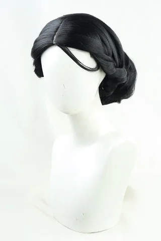ZXR Radiant wig #39 features a braided black design styled in an elegant updo on a mannequin.