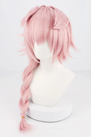 ZXR Radiant wig #37 features a light pink color with a long braid and playful bangs.
