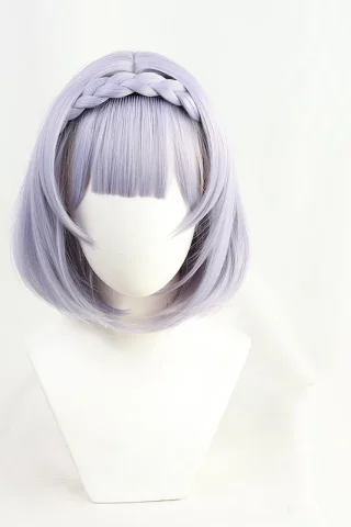 ZXR Radiant wig #9 features a light purple bob with a braided crown and straight bangs.