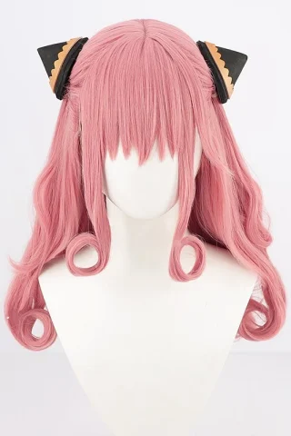 ZXR Radiant wig #75 features long pink hair with soft curls and black cat ear accessories.