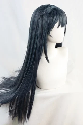 ZXR Radiant wig #80 features long, dark gray hair with a braid and layered strands, displayed on a mannequin bust.