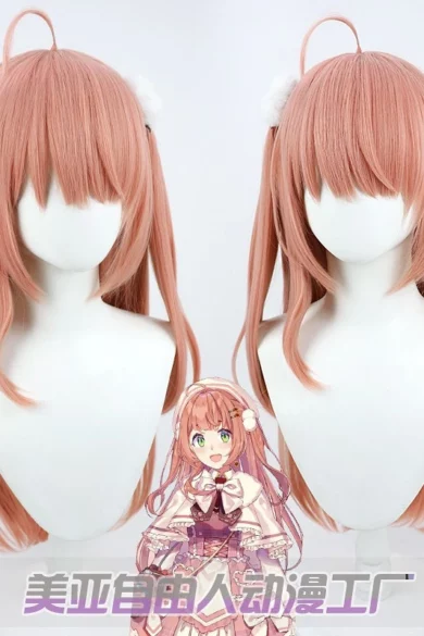 Two ZXR Radiant wigs #117 with long pink pigtails are displayed above an illustration of a character.