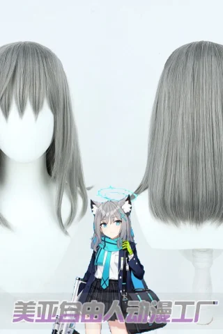 ZXR Radiant wig #38 features a long, straight, silver hairstyle with blunt bangs, displayed on two mannequin heads.