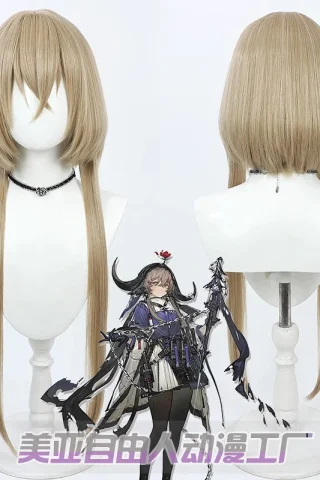 ZXR Radiant wig #65 features long, straight blonde hair with layered bangs, displayed on a mannequin head.