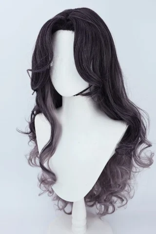 ZXR Radiant wig #118 features long, wavy hair with a gradient from dark purple to light lavender.