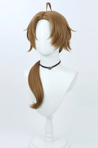 ZXR Radiant wig #28 features a light brown color with layered, tousled strands and a long ponytail, displayed on a white mannequin head.