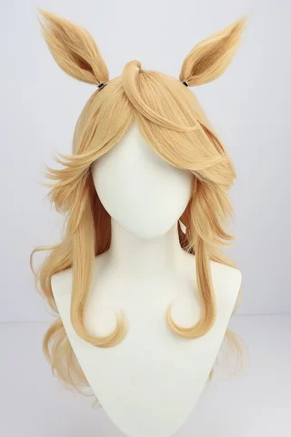 ZXR Radiant wig #130 features long, wavy blonde hair with two short pigtails on top.