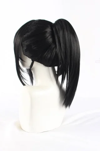 ZXR Radiant wig #48 features a sleek black design with a long ponytail and straight bangs.