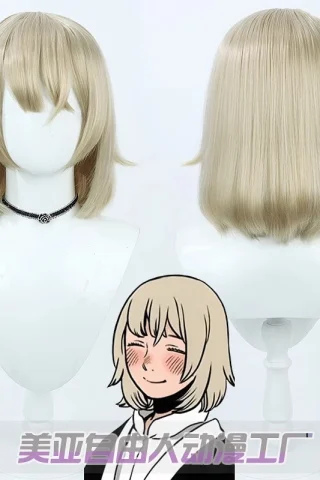 ZXR Radiant wig #40 features a light blonde, shoulder-length style with a straight cut and soft bangs.