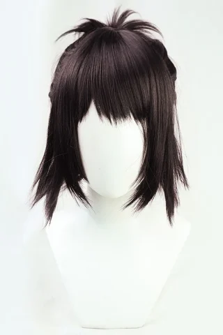 ZXR Radiant wig #97 features a short, dark brown hairstyle with layered bangs and spiky top strands.