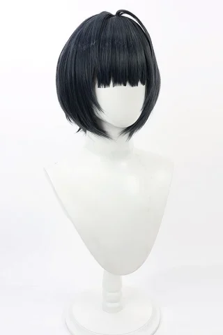 ZXR Radiant wig #43 features a short black bob with blunt bangs displayed on a white mannequin head.
