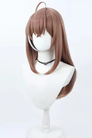 ZXR Radiant wig #12 features long, straight light brown hair with bangs, displayed on a white mannequin bust.