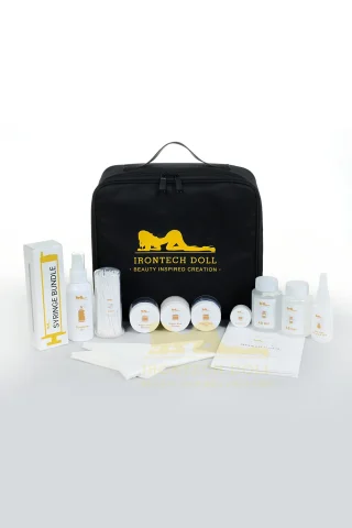 Ultimate Silicone Sex Doll Care Kit by Irontech includes essential cleaning and maintenance products for optimal doll care.