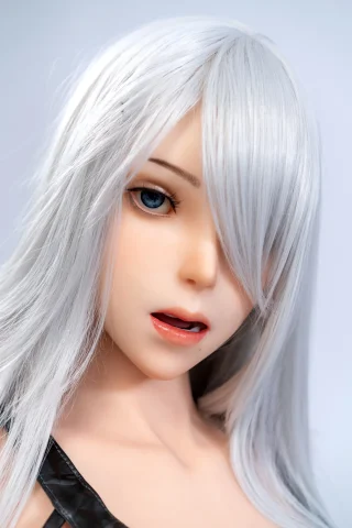 Eva Lady.24, a 171cm G Cup fair skin doll by GameLady, features striking blue eyes and long silver hair.
