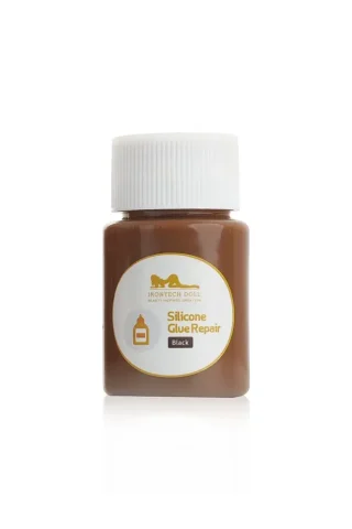 Silicone glue in black for effective repairs, ideal for maintaining Irontech Doll products.