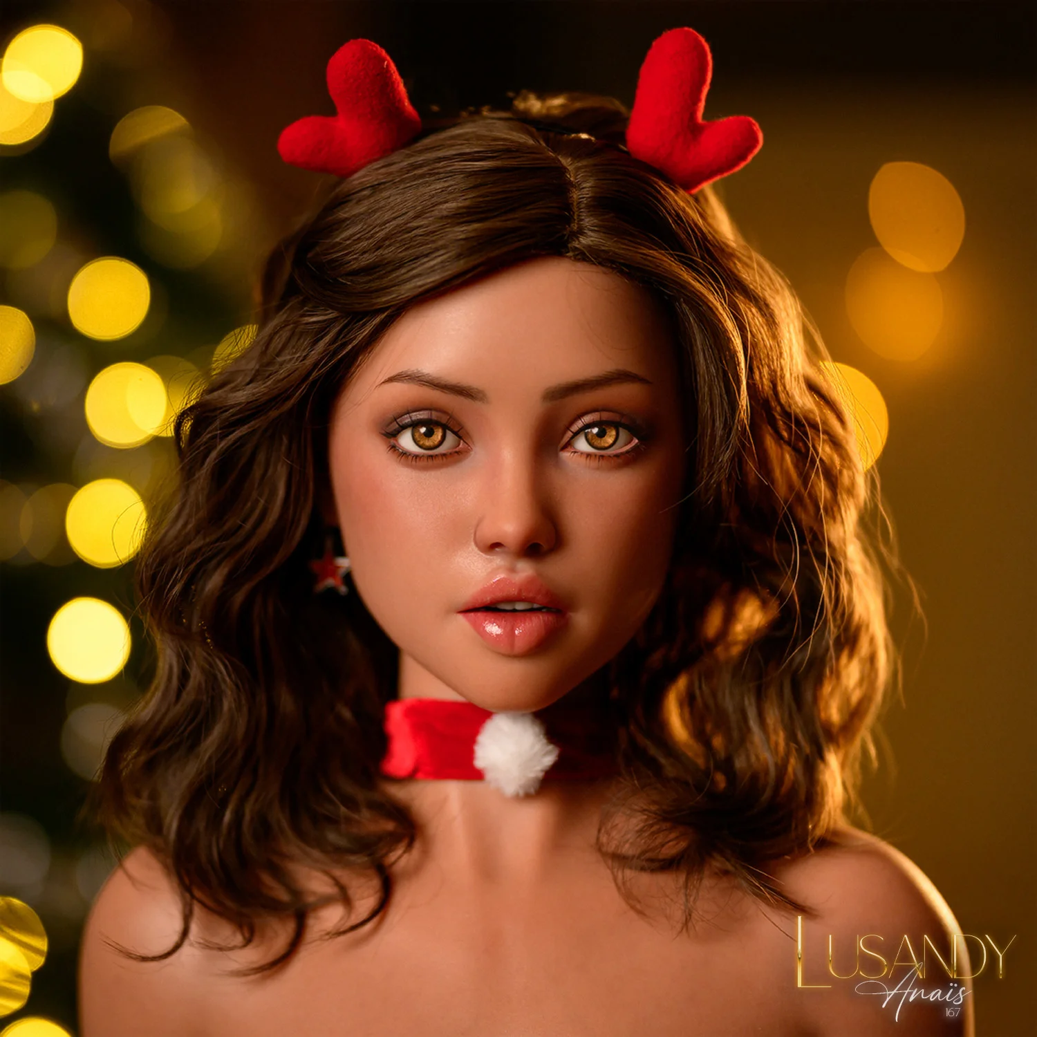 Anais-167cm-S-Cup-Lusandy-1 Anais doll by Lusandy features a 167cm S-Cup design with festive accessories and realistic details.