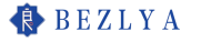 Bezlya logo featuring a stylized letter "B" in blue with a geometric design and bold lettering.